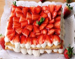 Tarta rápida de fresas