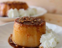 Flan de turrón