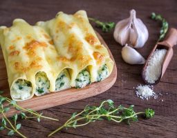 Canelones de espinacas