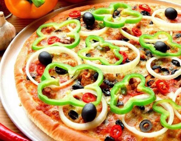 Pizza vegetal deliciosa