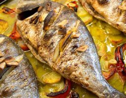 Dorada al horno con patatas