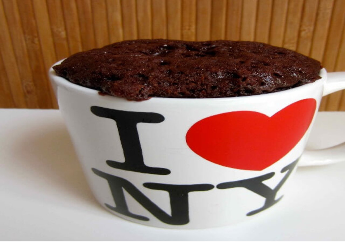 Receta de Brownie en el microondas