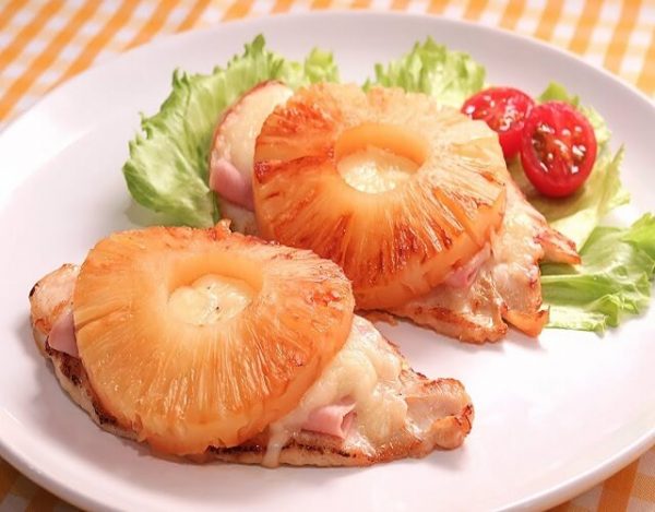 Receta de Navideña de Pollo con piña y jamón - Navidad