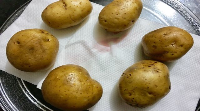 Patatas asadas en Microondas 