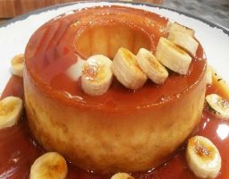 Flan de plátano