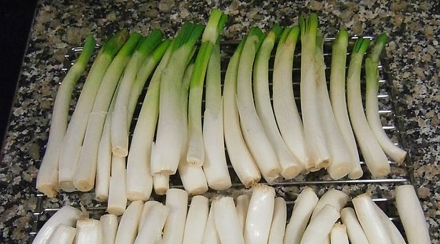 calçots al horno