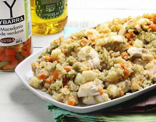 Quinoa con pollo y verduras