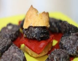 Montadito de morcilla de burgos