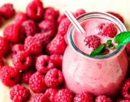 Batido cremoso de frambuesa