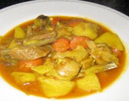 Patatas con costillas de cordero