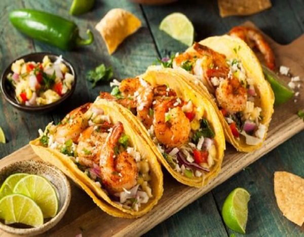 Tacos de langostino