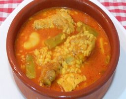 Arroz caldoso de pollo