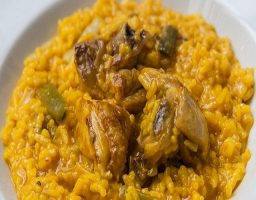 Arroz meloso de pollo