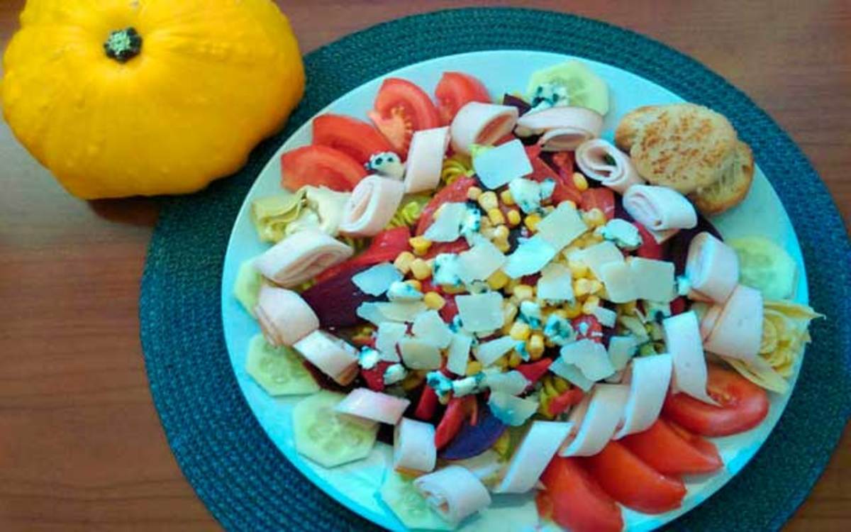 Receta de Ensalada de pasta con queso de cabra