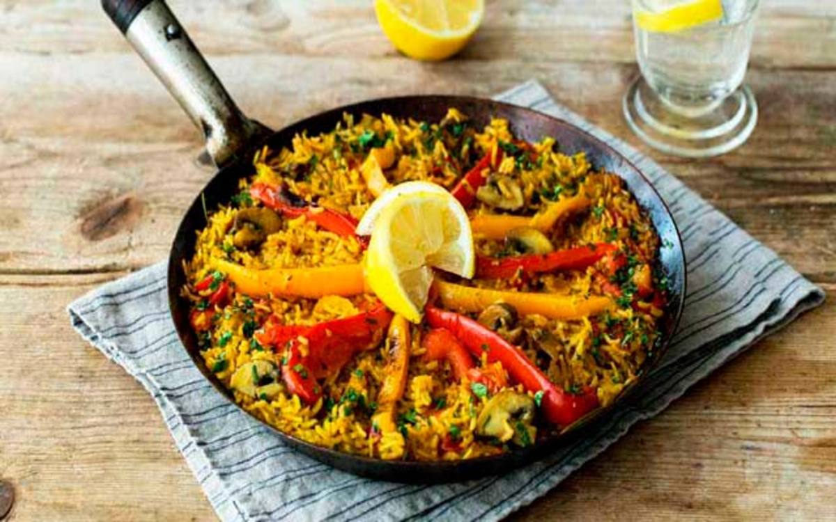 Receta de Paella de verduras