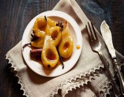 Peras al horno con vainilla