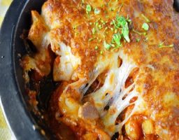 Pollo gratinado con queso