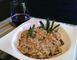 Risotto de espárragos verdes