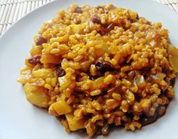 Arroz integral al curry