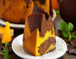 Bizcocho de calabaza y chocolate