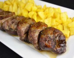 Carrillera de cerdo asada