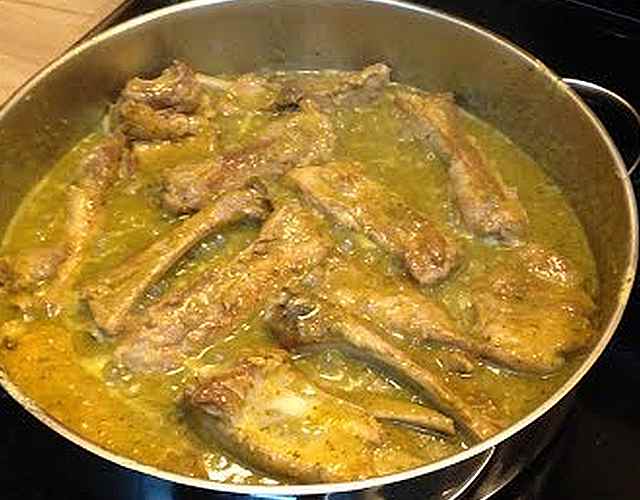 Receta de Costillas con chile verde