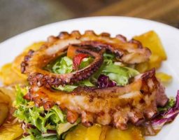 Ensalada de pulpo y mango