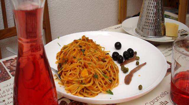 Espaguetis Arrabiata