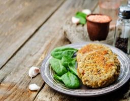 Hamburguesa de garbanzos y avena