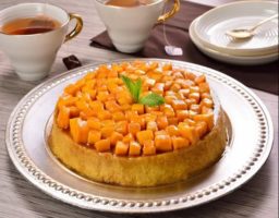 Flan de mango