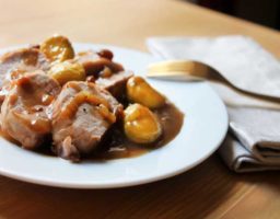 Solomillo con castañas