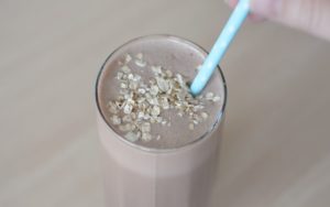 Batido de avena y chocolate