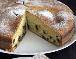 Bizcocho de manzana y chocolate
