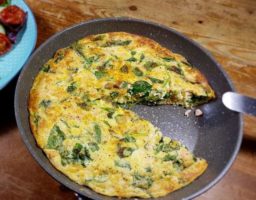 Tortilla de Salmón y Espinacas