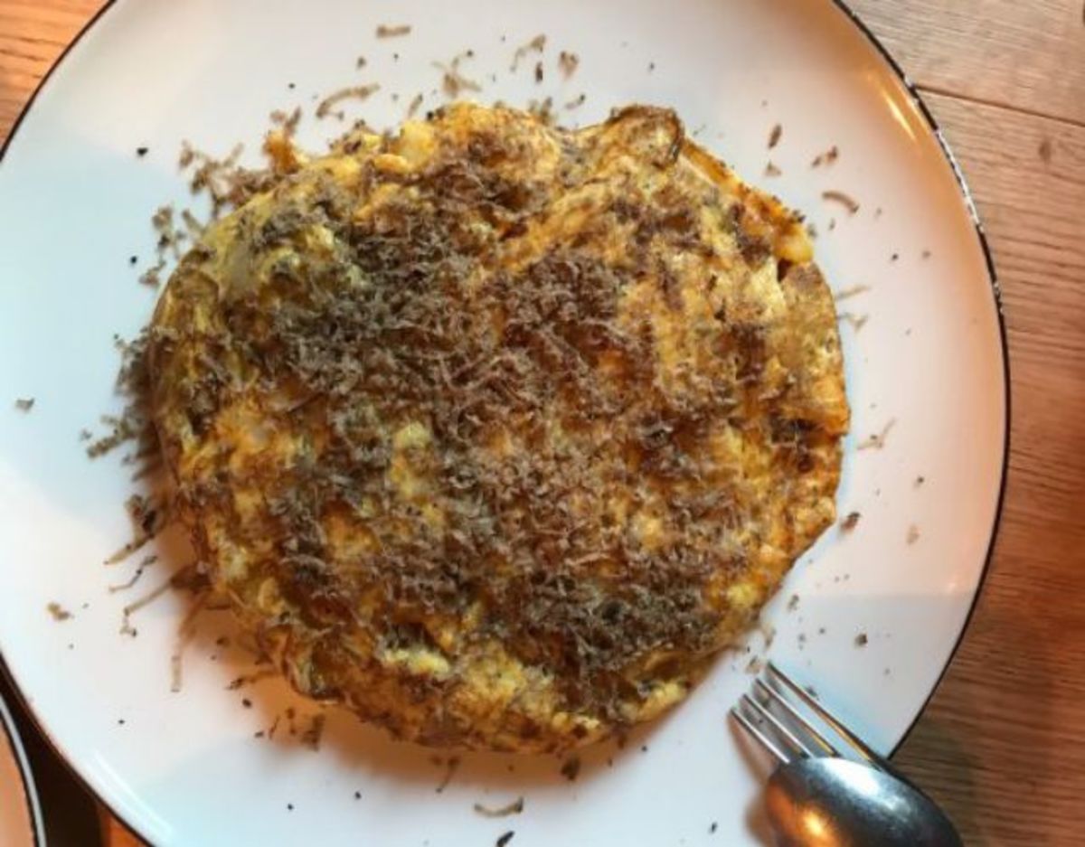 Receta de Tortilla de patata con trufa
