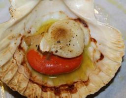Vieiras al horno al natural
