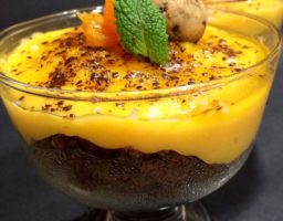 Crema de mandarina y chocolate