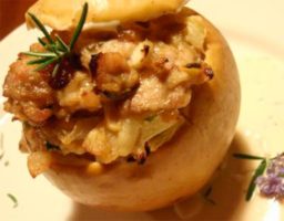 Timbal de manzana y pollo
