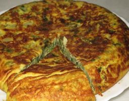 Tortilla de Pimientos y Cebolla