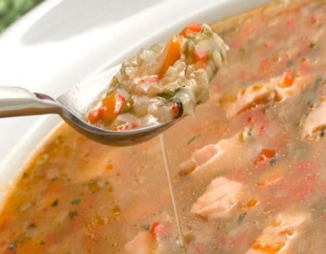 Receta de Sopa de salmón