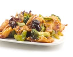 Pollo salteado con setas