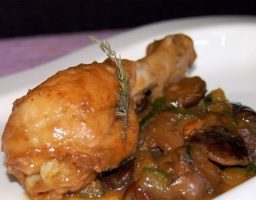 Guiso de pollo y setas