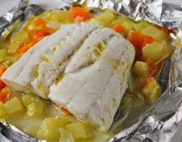 Merluza en Papillote al Horno