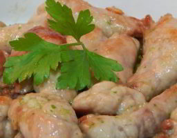 Mollejas de cordero casera con salsa