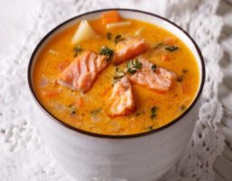 Receta de Sopa de salmón