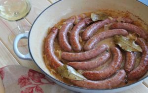 Salchichas al vino