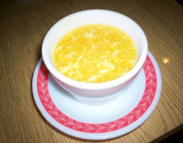 Sopa china con huevo