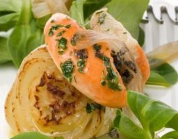 Ensalada templada de vieiras