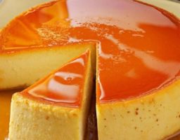 Flan de manzana y pera