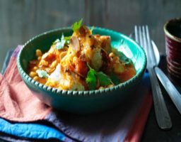 Garbanzos con Setas y Bacalao